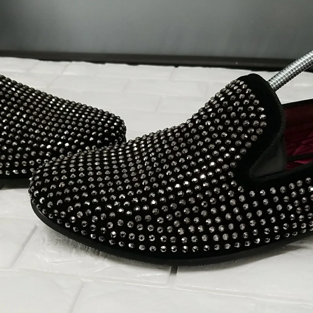 Steve Madden Men's Caviar Rhinestone Loafers - Size 11 - Picture 6 of 10